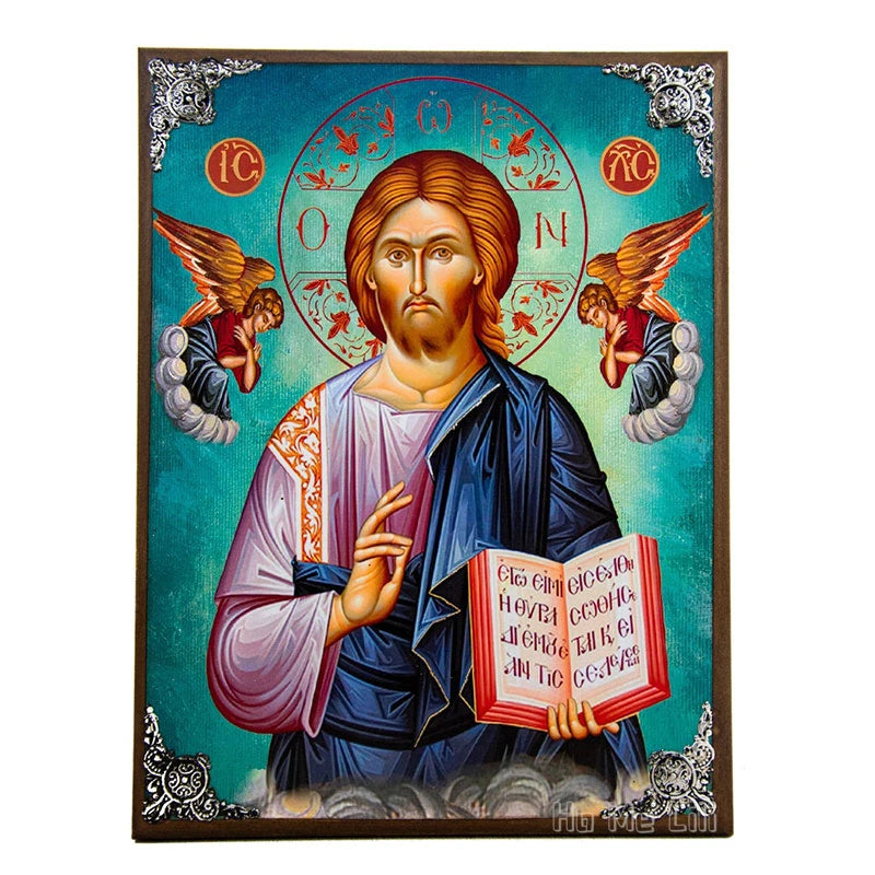 Jesus Christ Greek Orthodox Icon Byzantine Art Decor