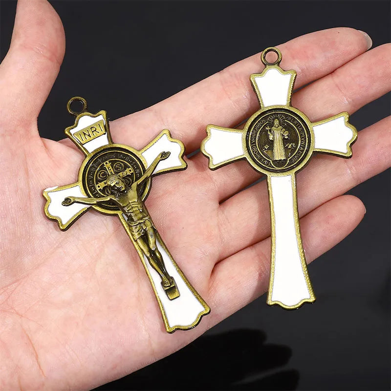 Large St Benedict Enamel Cross
