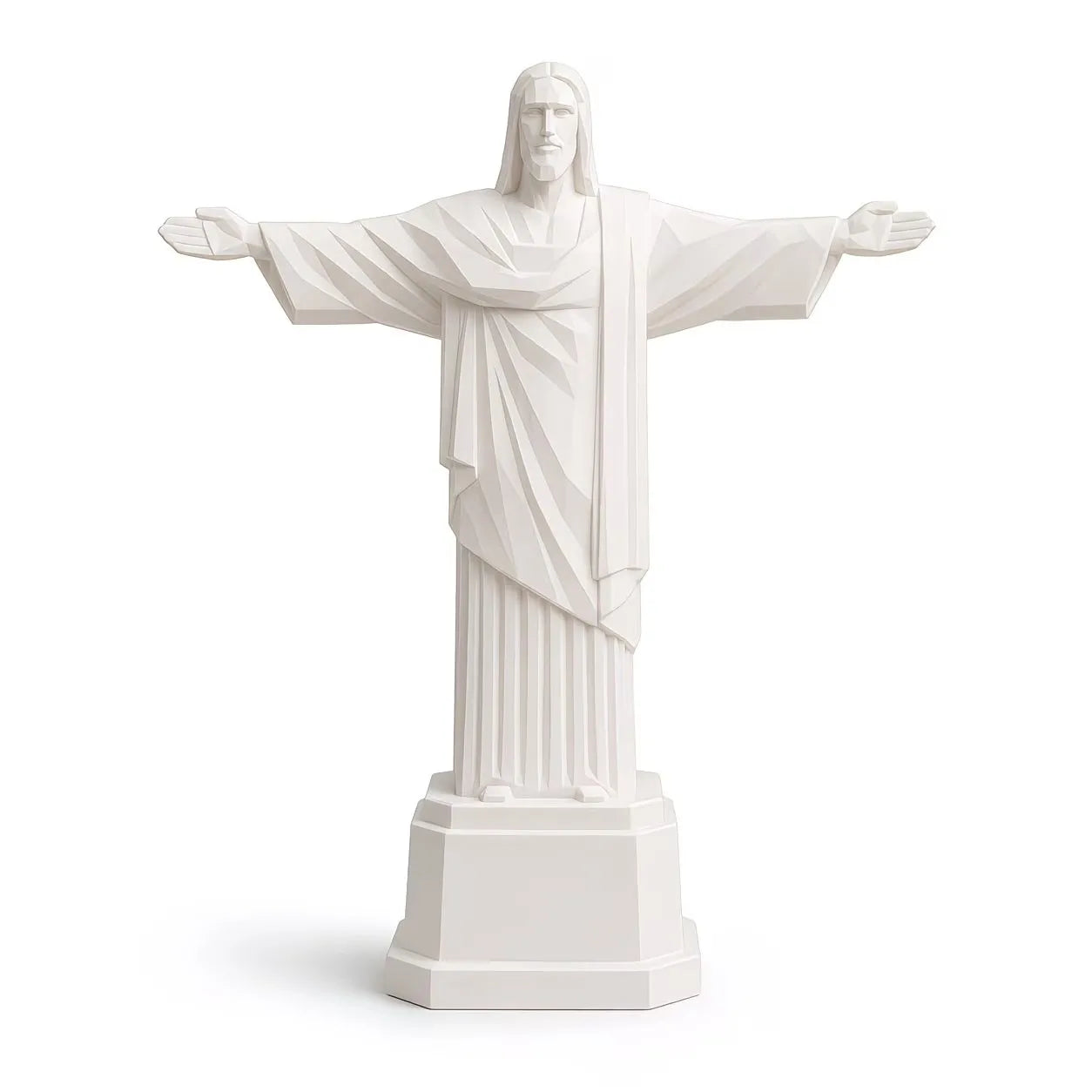Christ The Redeemer Statue White Resin Sculpture Rio Landmark Ornament