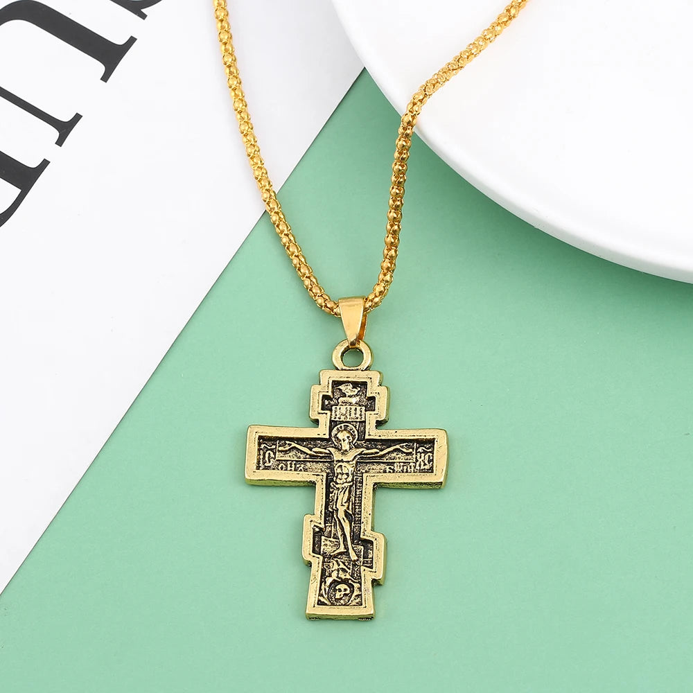 Orthodox Cros Pendant Necklace\