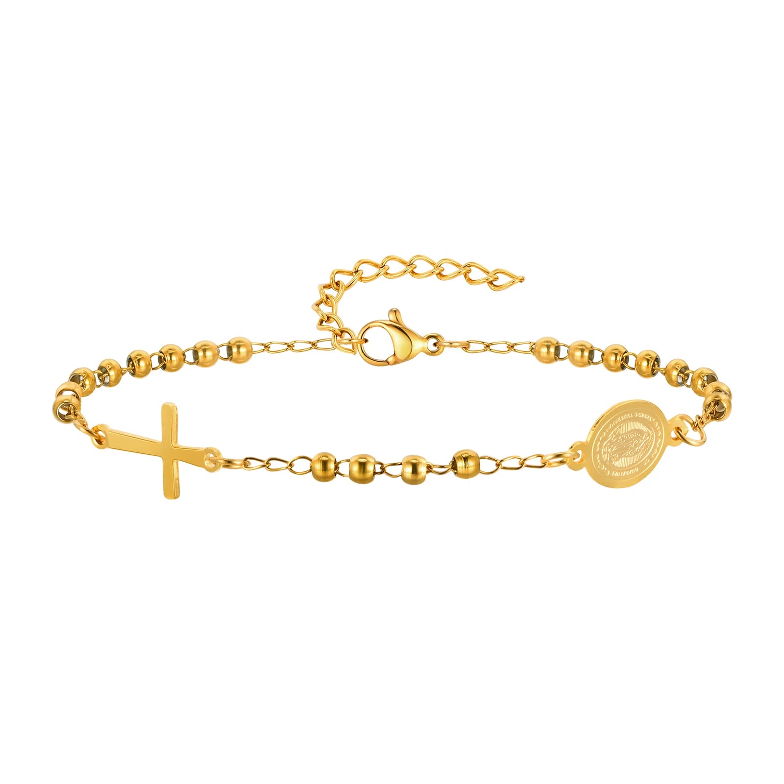 Virgin Mary Cross Bracelet