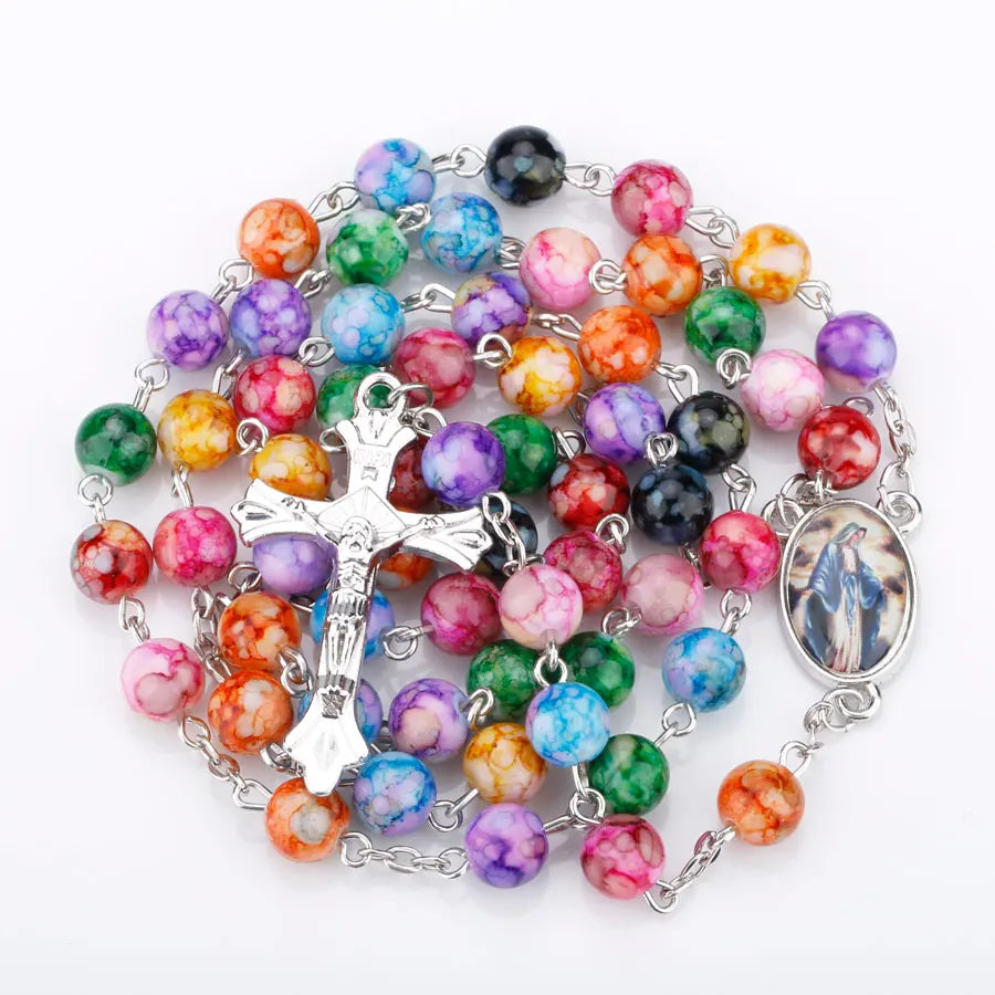 Colorful Acrylic Beaded Rosary