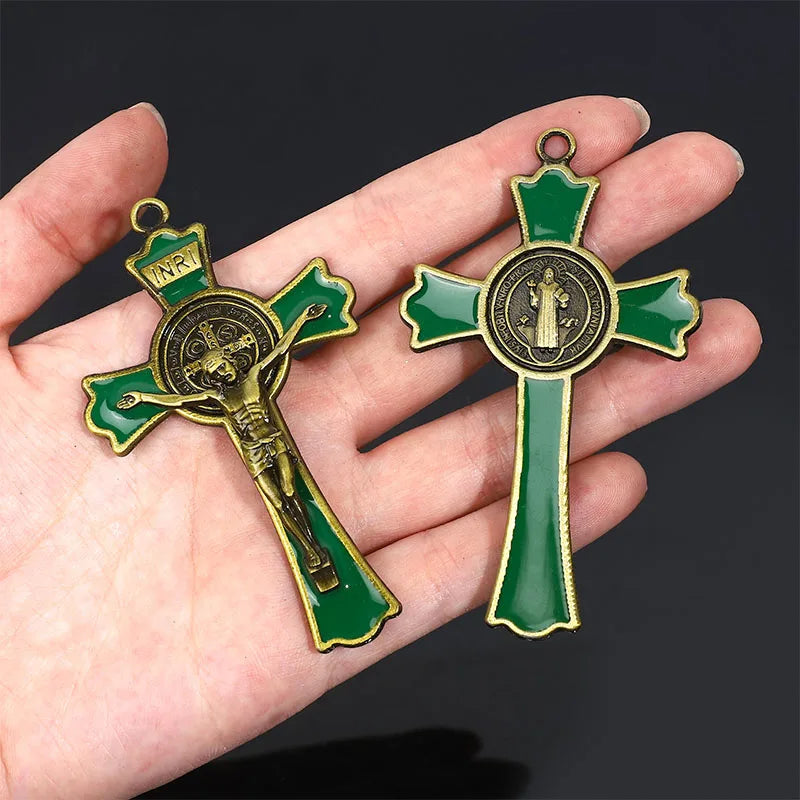 Large St Benedict Enamel Cross