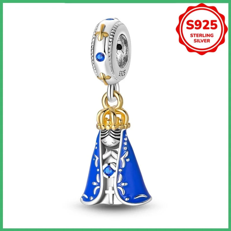 Original 925 sterling silver Virgin Mary Charm