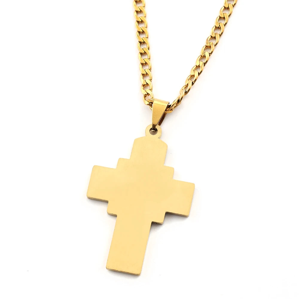 Orthodox Crucifix Cross Pendant and Necklace