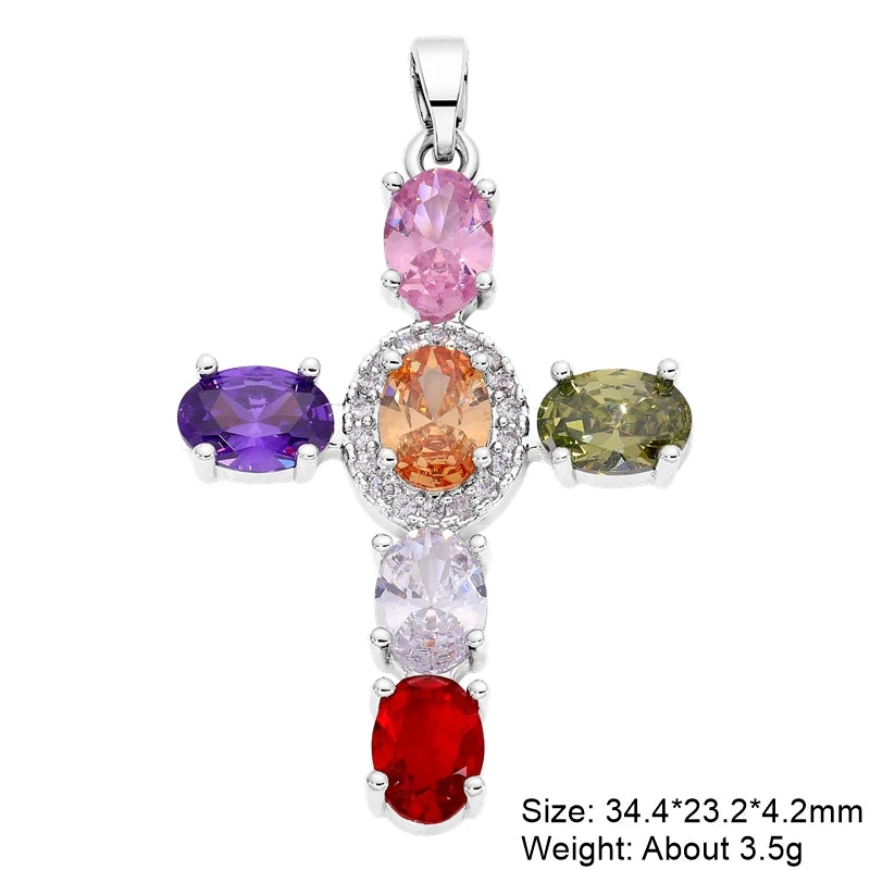 Rosary Jewelry Making Handmade 18K Real Gold Plated Opal Shell Cross