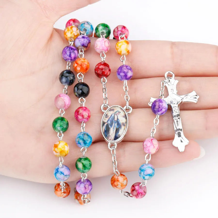 Colorful Acrylic Beaded Rosary
