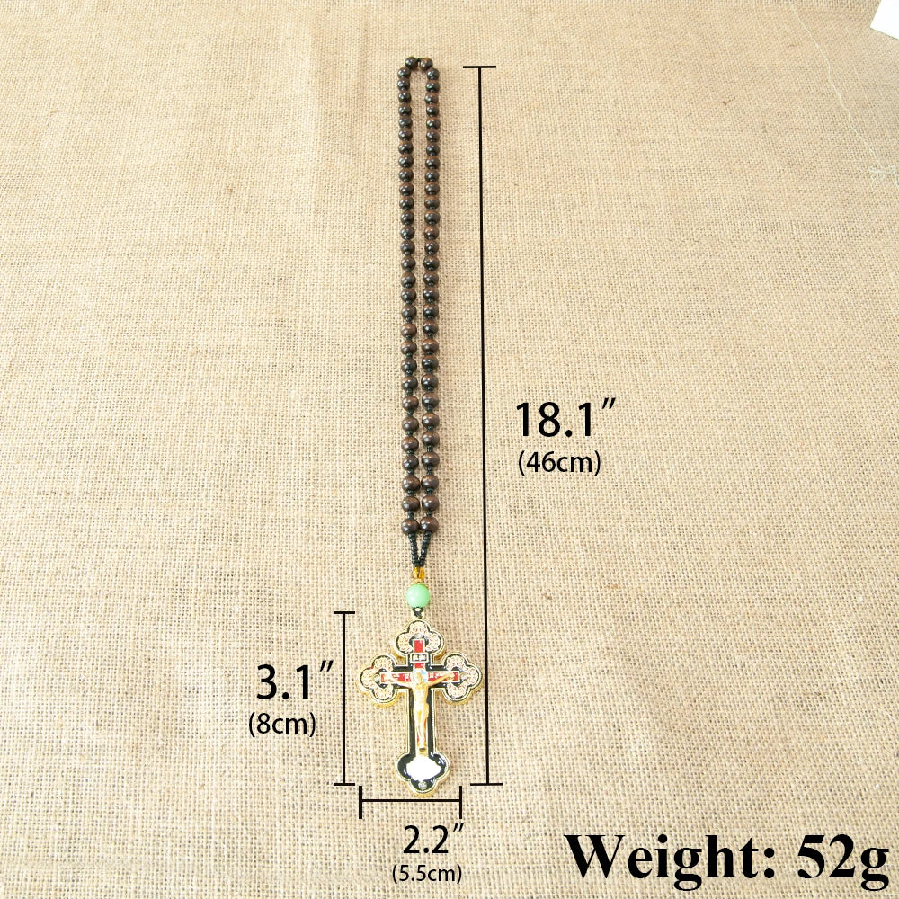 Orthodox Rosary Necklace and Cross Pendant
