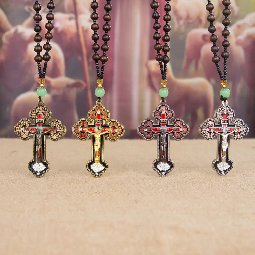 Orthodox Rosary Necklace and Cross Pendant