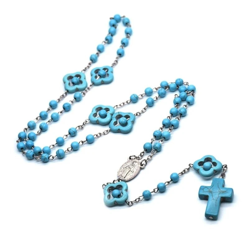 Turquoise Rosary Necklace