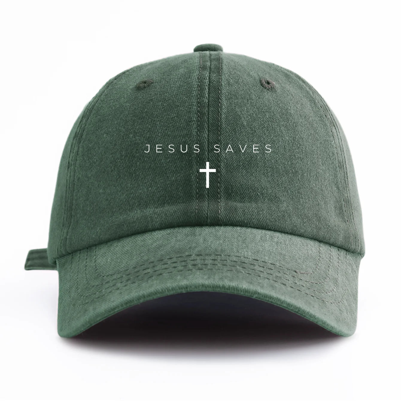 JESUS SAVES Print Washed Baseball Cap for Adult