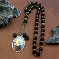 Padre Pio Stainless Steel Gold Color Prayer Beads