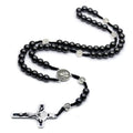 Saint Benedict Hematite Rosary Woven Necklace