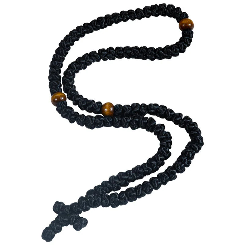 Orthodox Rope Wooden Prayer Beads Rosary Bracelet