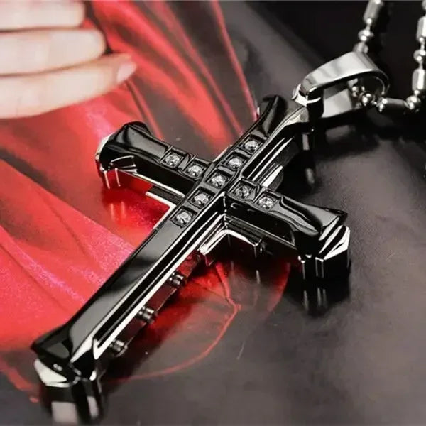 Stainless Steel Exorcist Saint Benedict Round Pendant Necklace