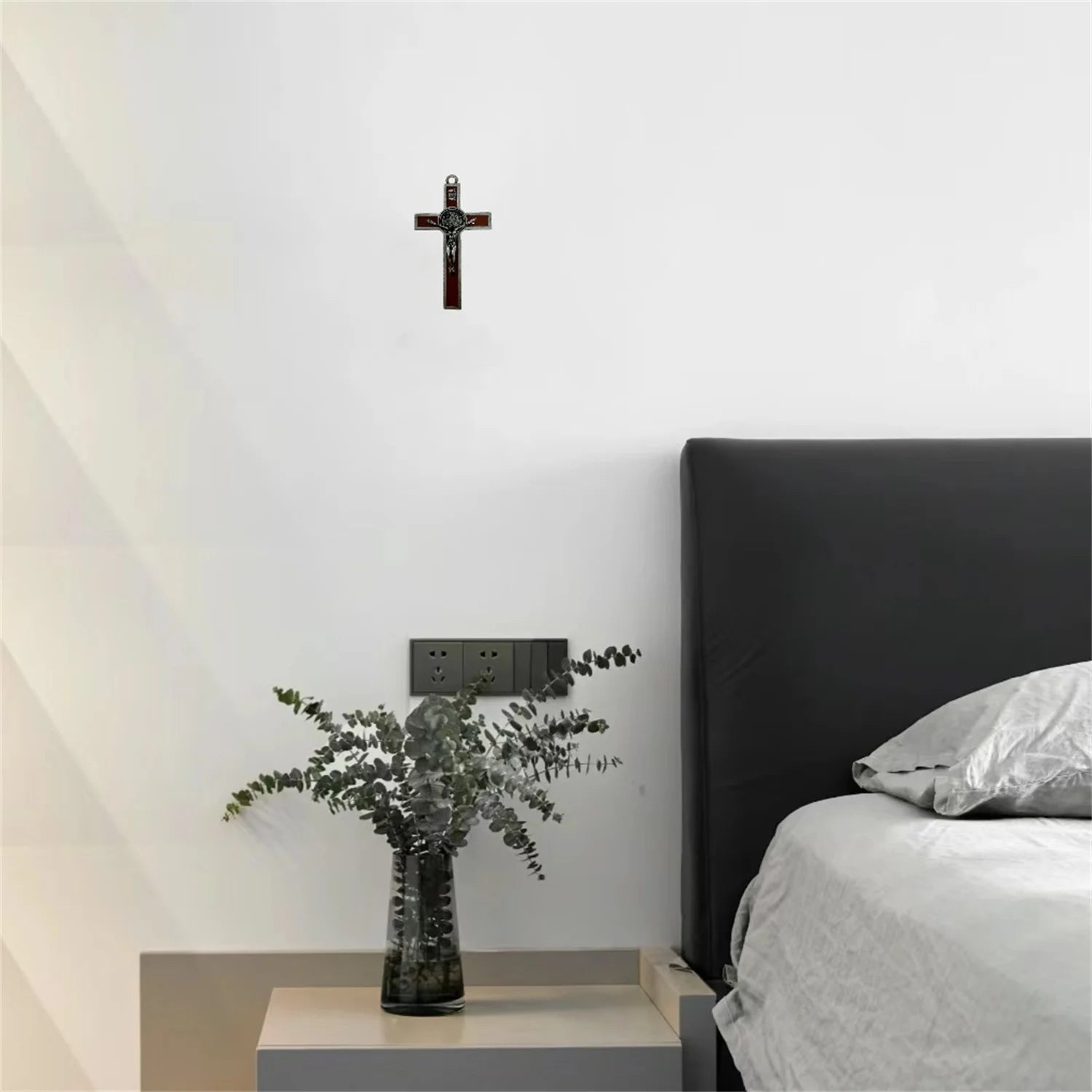 Crucifix Wall Cross-St. Benedict Wall Art-5.0X2.7 Inch Enamel