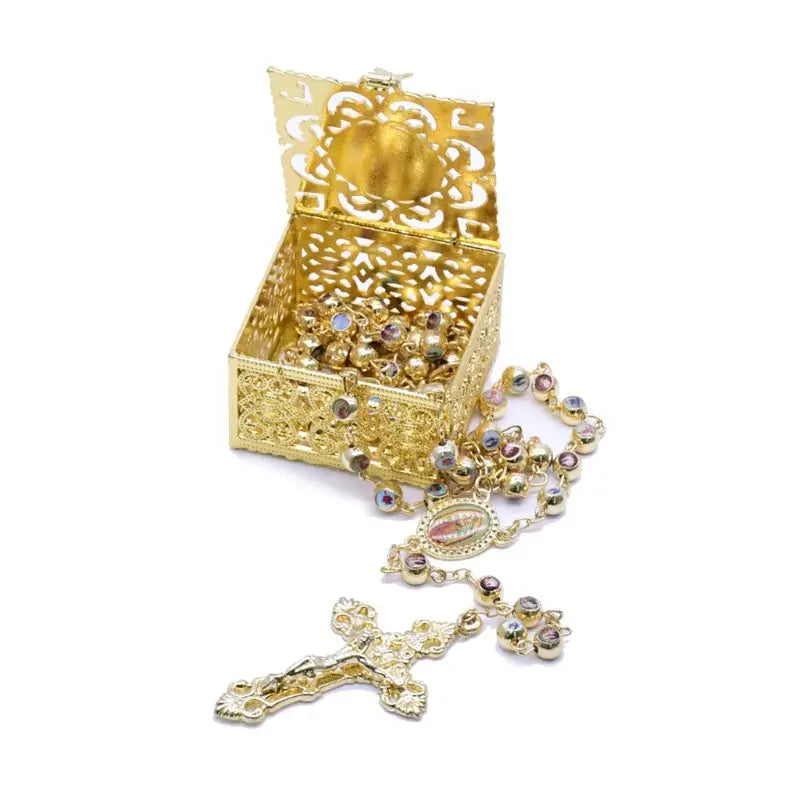 Rosary Beads Box with Lid Organizer Container